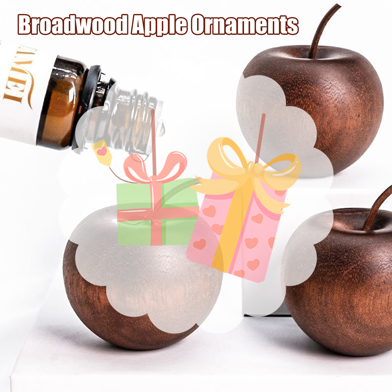Home Fragrance - 1PCS Of Wooden Apple Shaped Essential