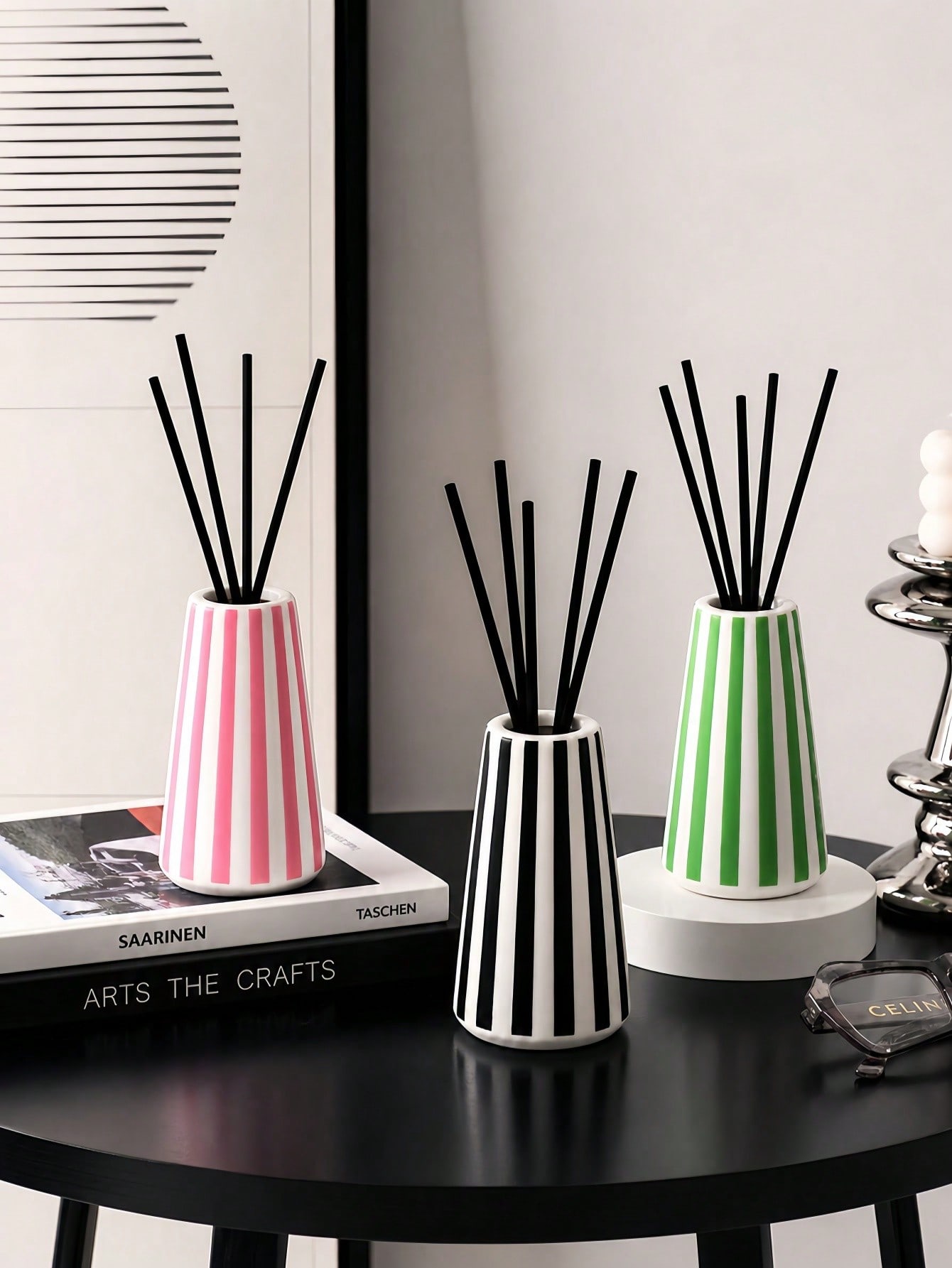 Home Fragrance Bottle - 1pc Nordic Minimalist Striped Aroma Diffuser