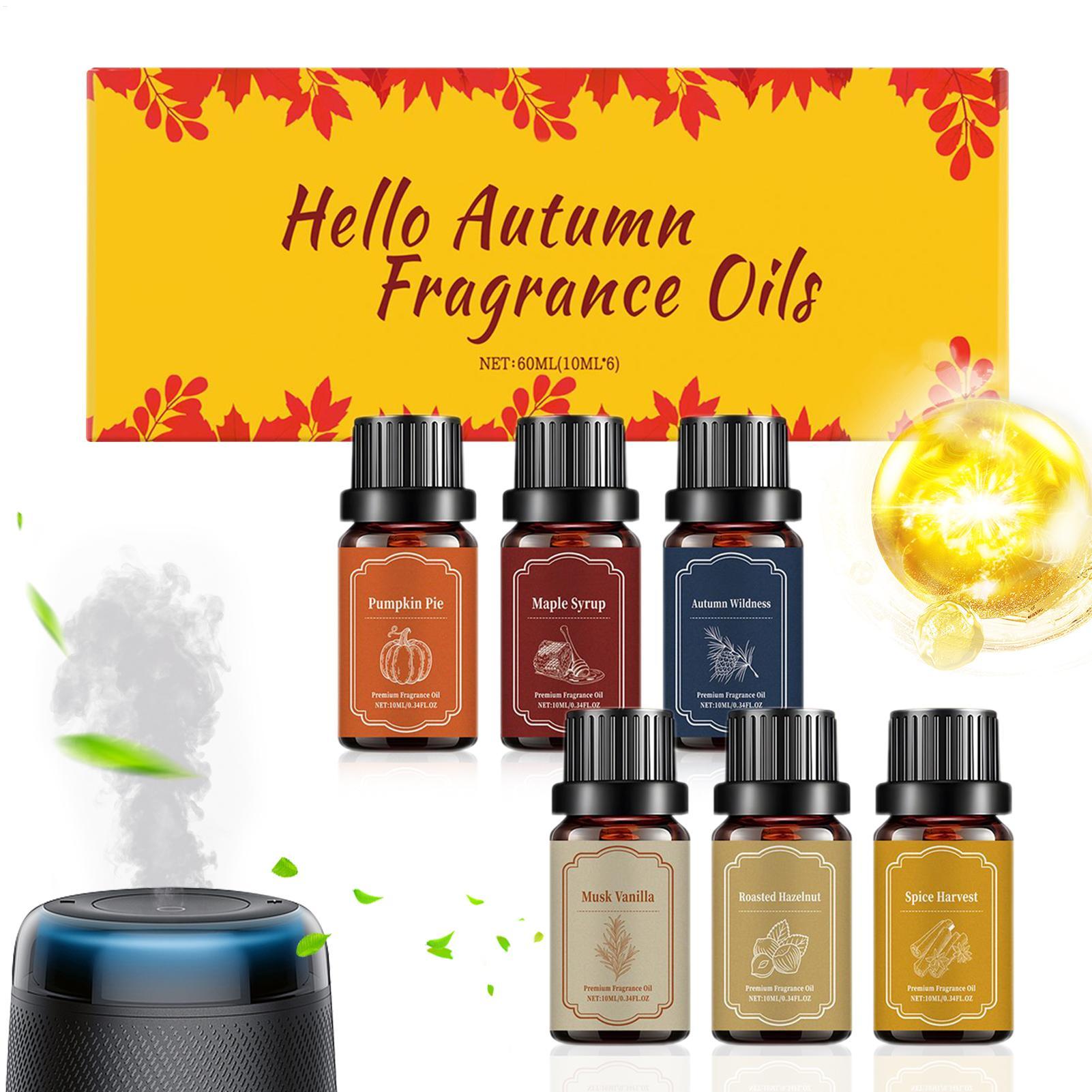 Fragrance Oil Set - 6pcs Fall Scented Diffuser Oils Set