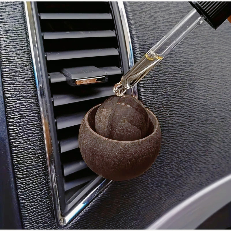 Home Fragrance Bottle - Car Wooden Essential Oil Diffusers-Spherical Design