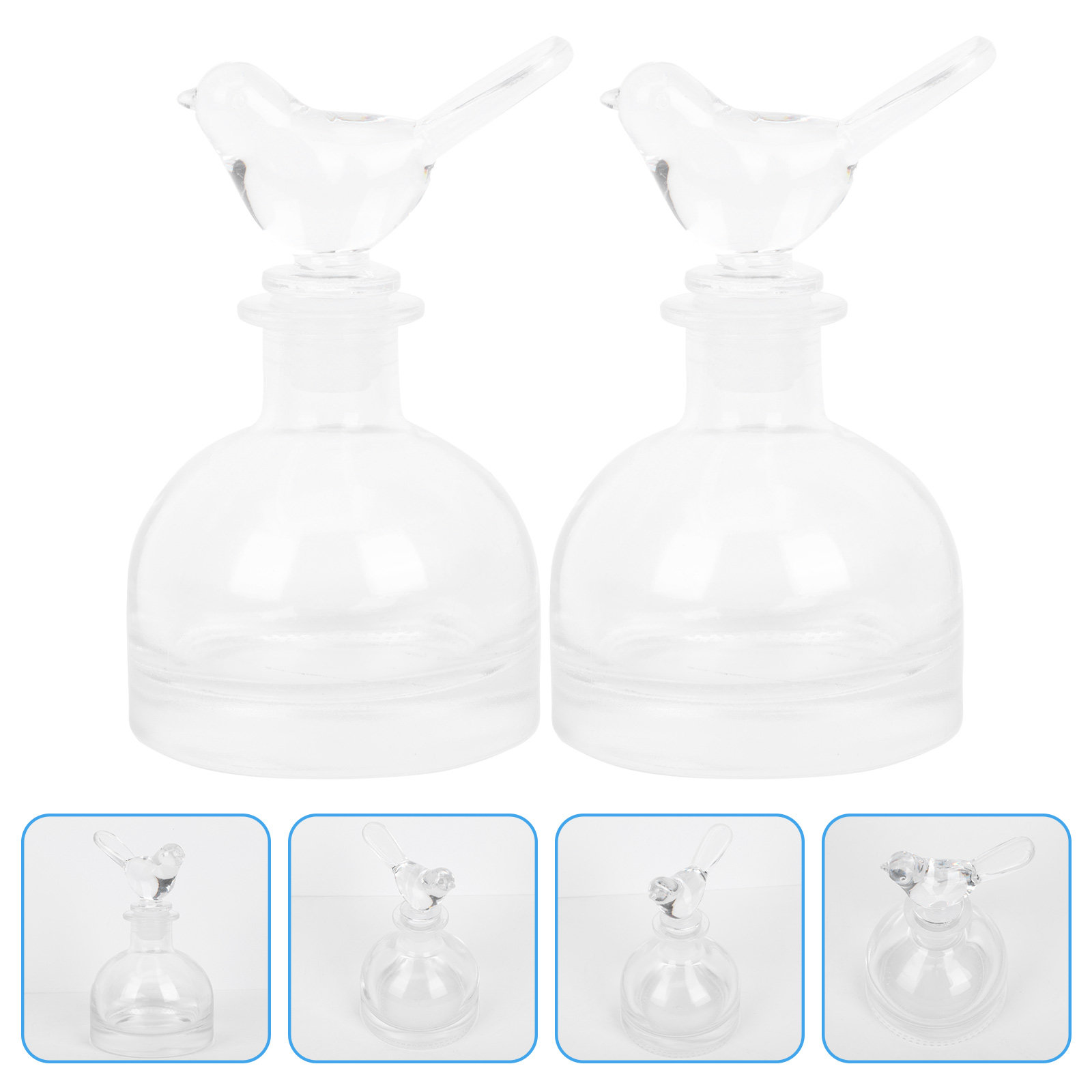 2Pcs Glass Perfume Bottles Cle - مراجعة Home Fragrance Bottle وسعره