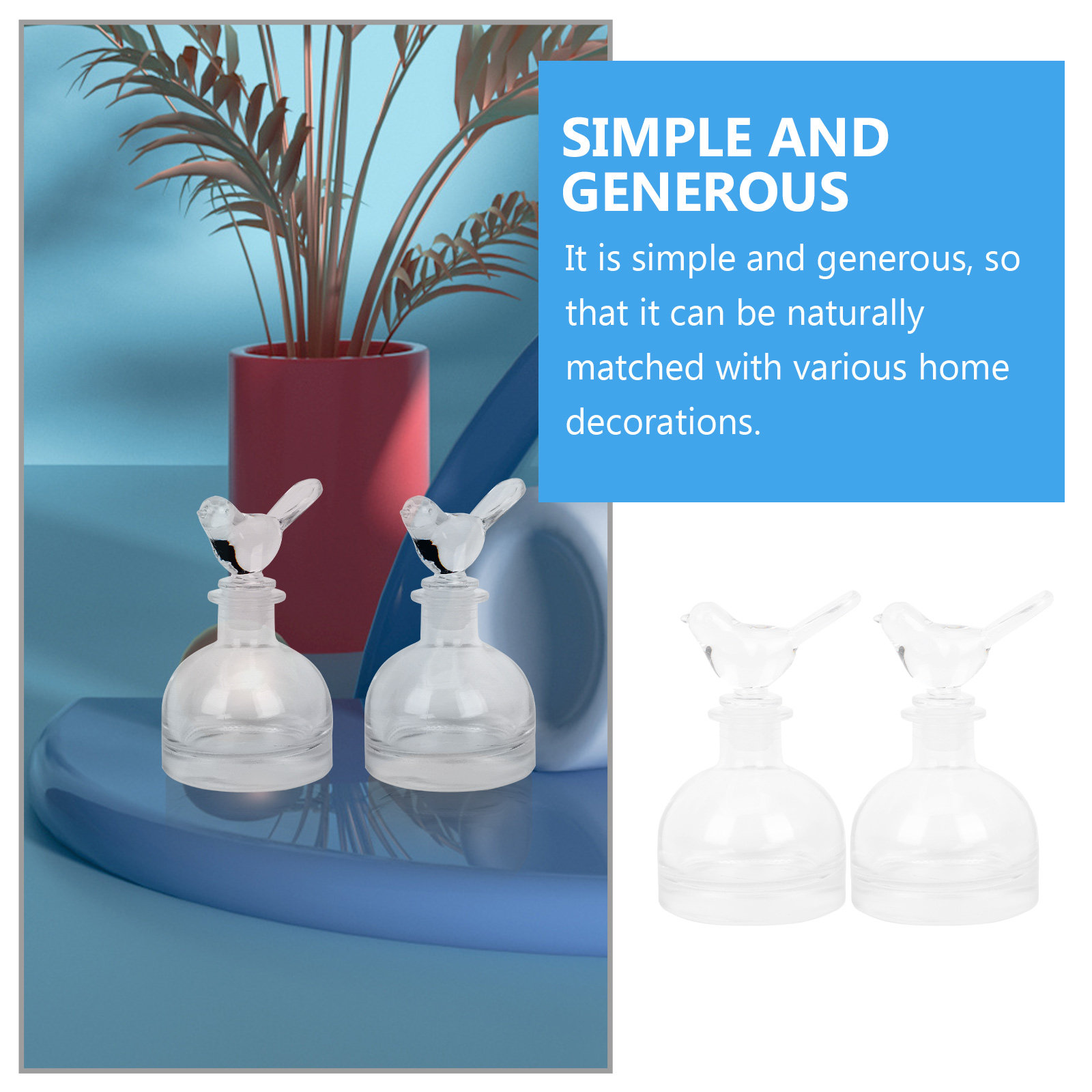 2Pcs Glass Perfume Bottles Cle - مراجعة Home Fragrance Bottle وسعره