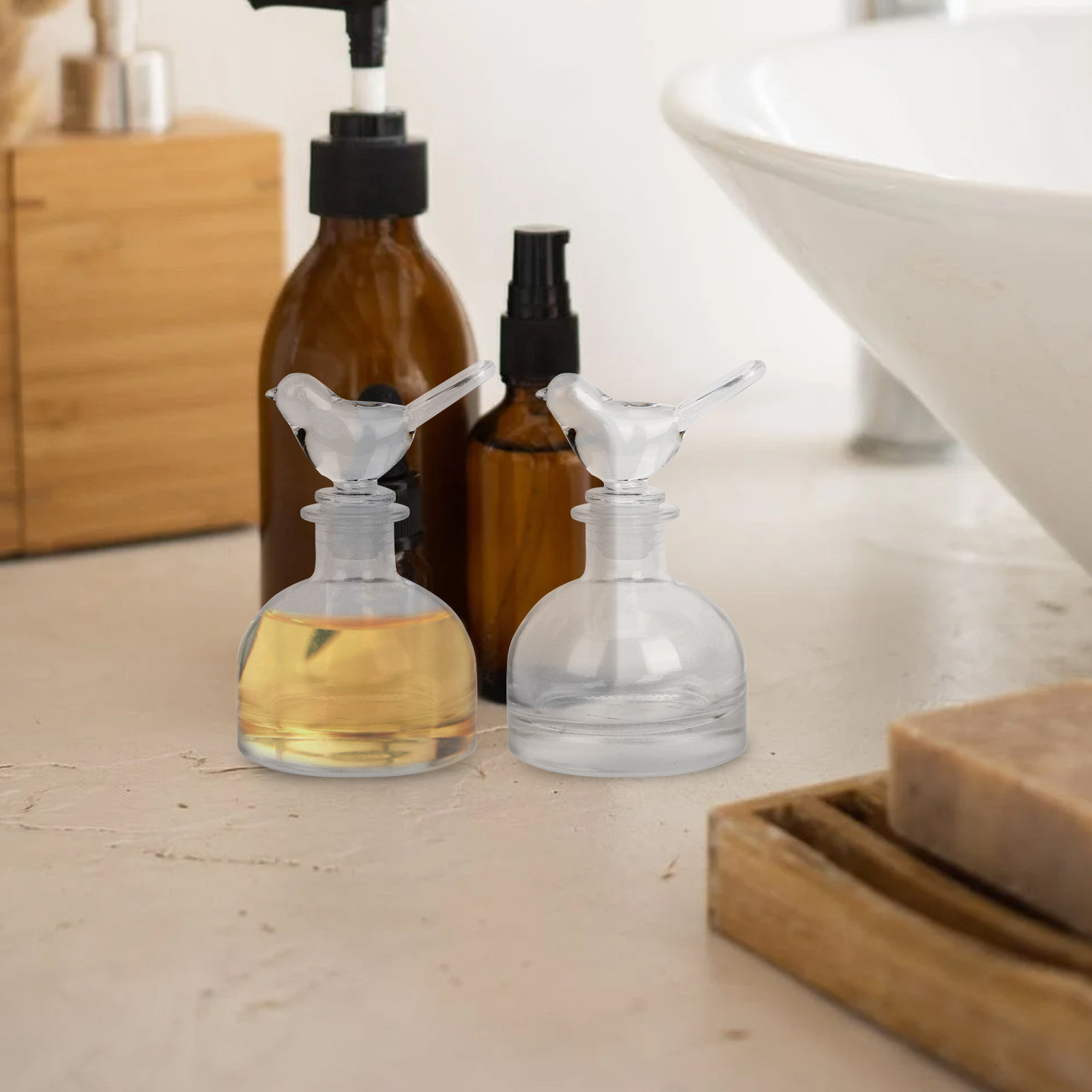 2Pcs Glass Perfume Bottles Cle - مراجعة Home Fragrance Bottle وسعره