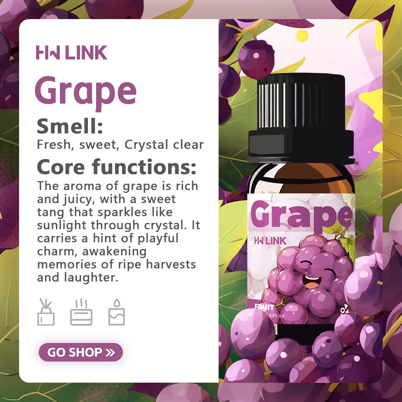 Grape Essential Oil 10ml Perfu - مراجعة Home Fragrance وسعره