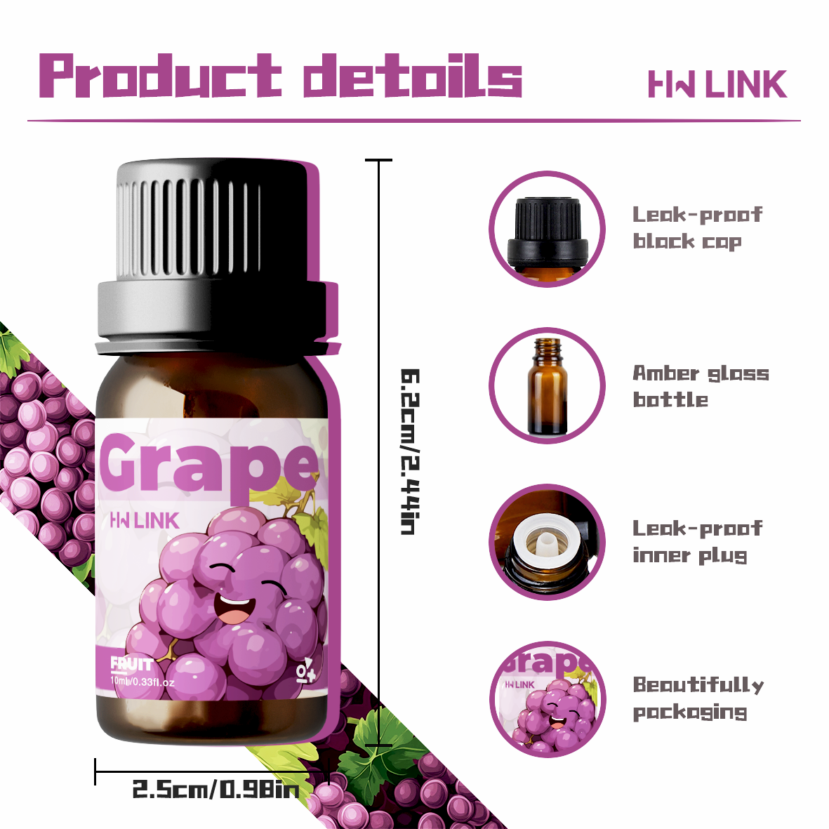 Grape Essential Oil 10ml Perfu - مراجعة Home Fragrance وسعره