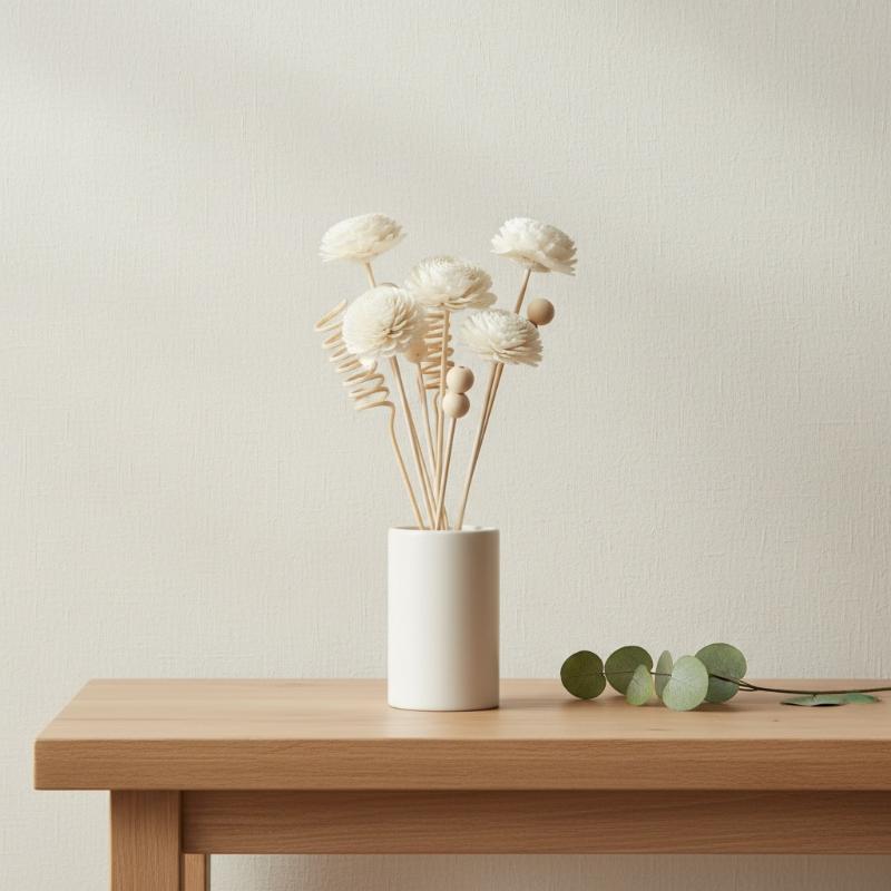 9PCS Artificial Flower Rattan  - مراجعة Home Fragrance Reed Diffuser Refill وسعره