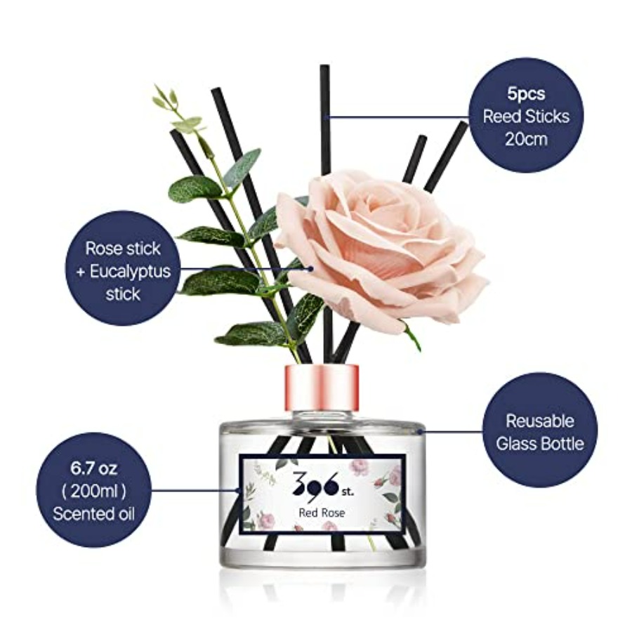 Rose Flower Reed Diffuser,,200 - مراجعة Fragrance Oil Set وسعره