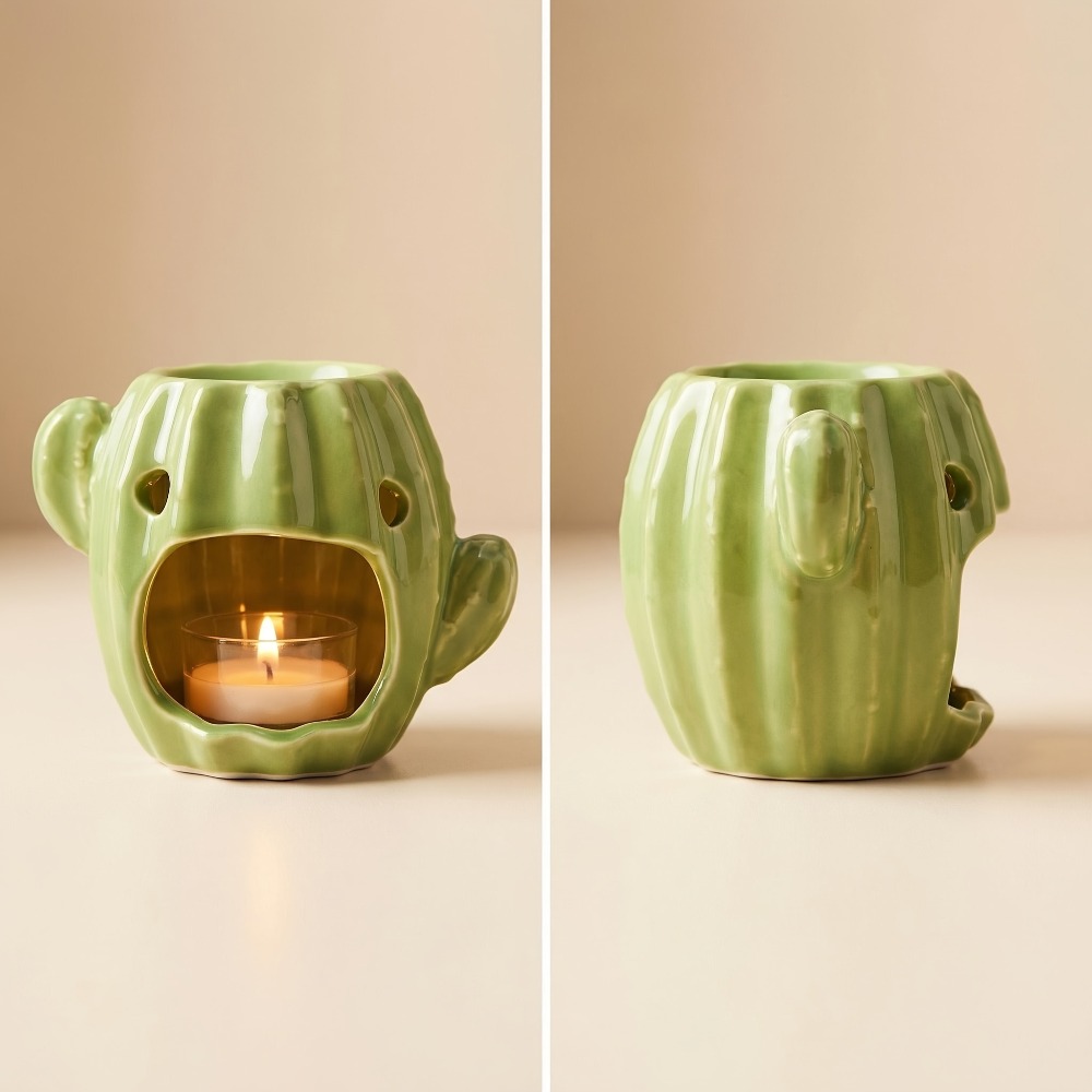 Cactus Shaped Ceramic Oil Burn - مراجعة Wax Melt Burner وسعره