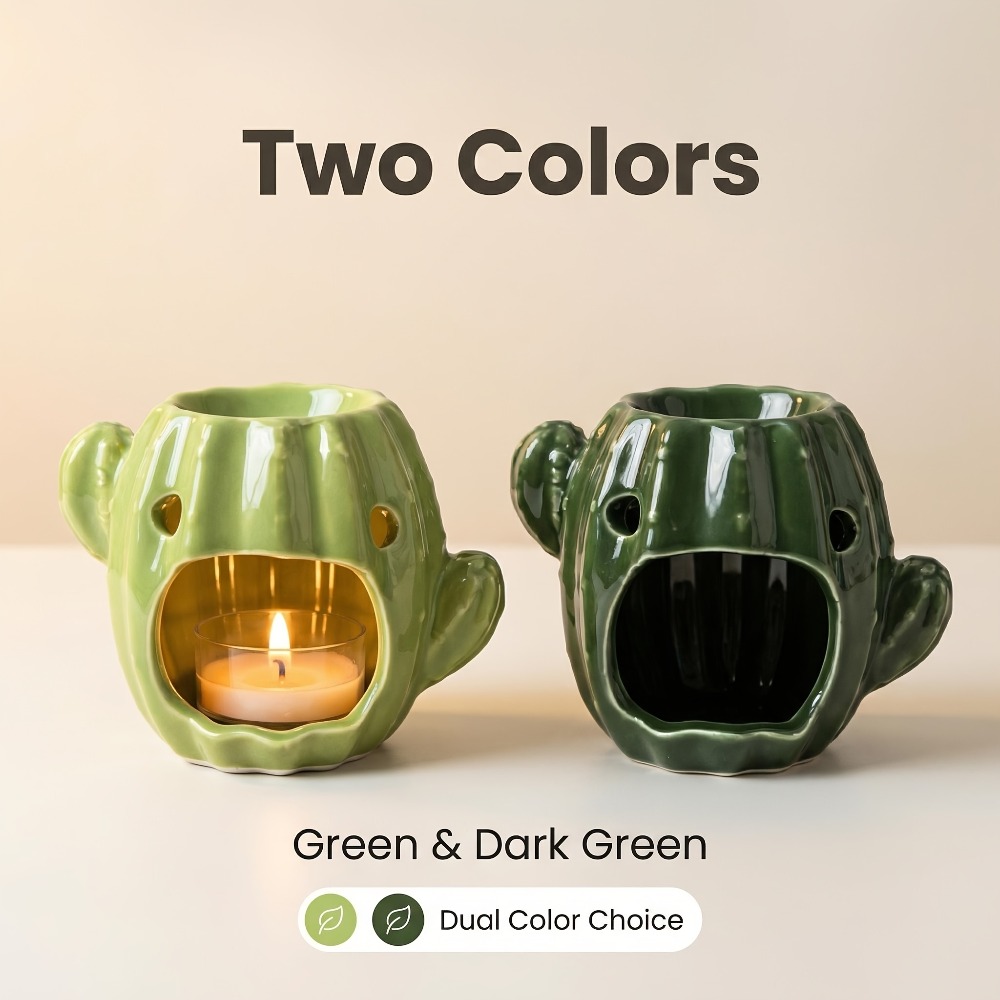 Cactus Shaped Ceramic Oil Burn - مراجعة Wax Melt Burner وسعره